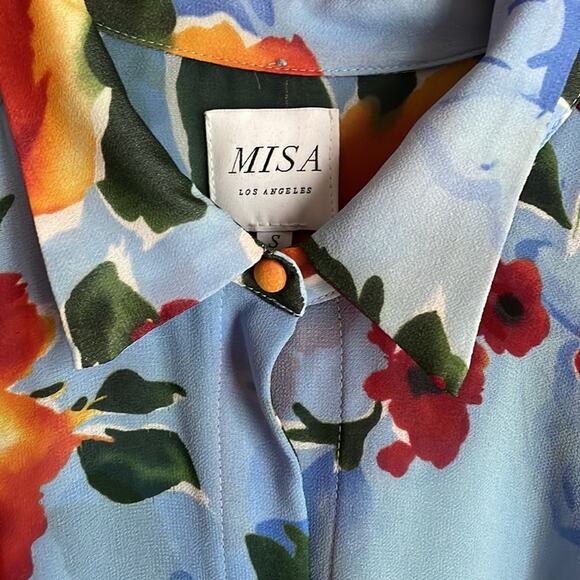MISA Marsala Floral Shirtdress - Picture 5 of 16